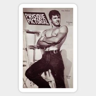 PHYSIQUE PICTORIAL - Vintage Physique Muscle Male Model Magazine Cover Sticker